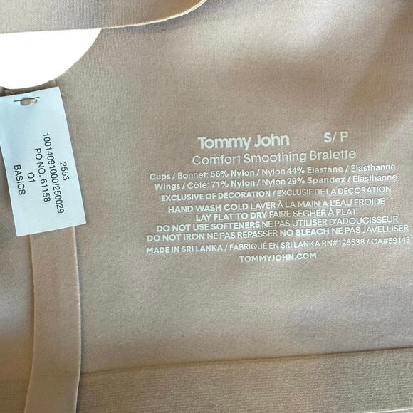 Beige Comfort Smooth Bralette Size Small Pullover Removable Pads Tan Wireless - Picture 9 of 11